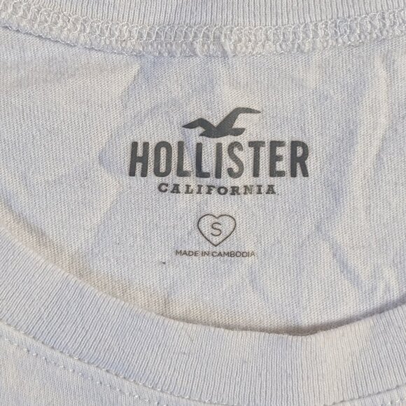 HOLLISTER CALIFORNIA WOMEN'S LONG SLEEVE PULL OVER SHIRT WHITE SIZE SMALL FLOWER - Picture 4 of 15